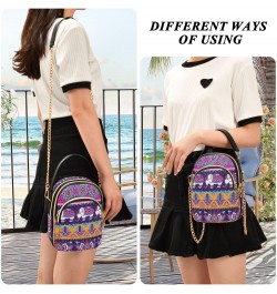 Elephant Boho Crossbody Bags for Women Small Purse Chain Shoulder Bags Hand Bags for Travel Work Gifts $15.33 Shoulder Bags