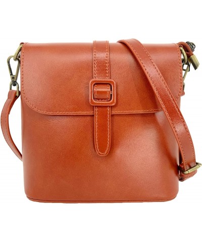 Leather Tote Bags for Women Genuine Leather Crossbody Tote Purse with Zipper Shoulder Bag Small Light Brown $32.40 Totes