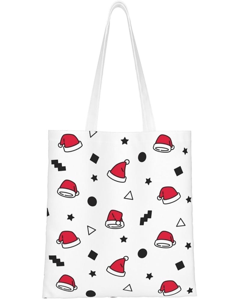 Merry Christmas Single Shoulder Fashion Canvas Tote Shopping Bags Handbags For Men And Women Merry Christmas24 $9.94 Totes