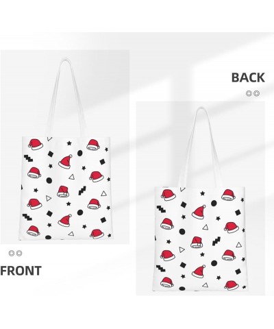 Merry Christmas Single Shoulder Fashion Canvas Tote Shopping Bags Handbags For Men And Women Merry Christmas24 $9.94 Totes