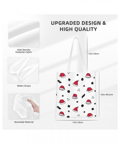 Merry Christmas Single Shoulder Fashion Canvas Tote Shopping Bags Handbags For Men And Women Merry Christmas24 $9.94 Totes