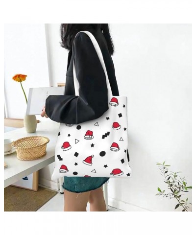 Merry Christmas Single Shoulder Fashion Canvas Tote Shopping Bags Handbags For Men And Women Merry Christmas24 $9.94 Totes