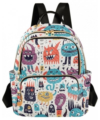 Small Backpack Purse for Women, Cartoon Monsters Travel Bag Casual Daypack Shoulder Bag Medium $15.84 Backpacks