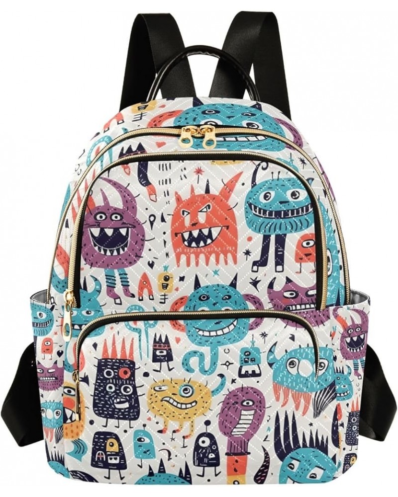 Small Backpack Purse for Women, Cartoon Monsters Travel Bag Casual Daypack Shoulder Bag Medium $15.84 Backpacks