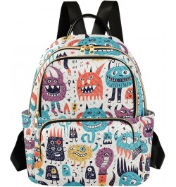 Small Backpack Purse for Women, Cartoon Monsters Travel Bag Casual Daypack Shoulder Bag Medium $15.84 Backpacks