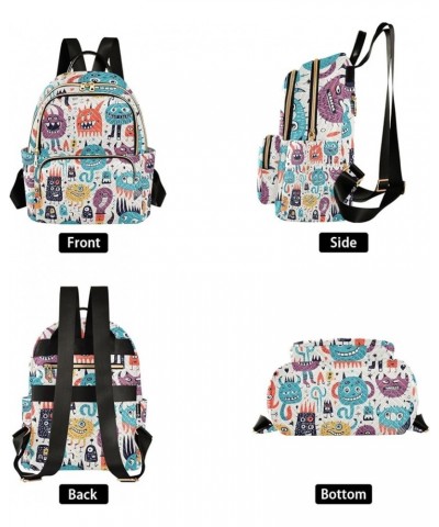 Small Backpack Purse for Women, Cartoon Monsters Travel Bag Casual Daypack Shoulder Bag Medium $15.84 Backpacks