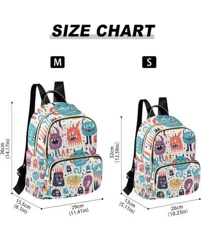 Small Backpack Purse for Women, Cartoon Monsters Travel Bag Casual Daypack Shoulder Bag Medium $15.84 Backpacks