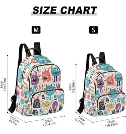 Small Backpack Purse for Women, Cartoon Monsters Travel Bag Casual Daypack Shoulder Bag Medium $15.84 Backpacks