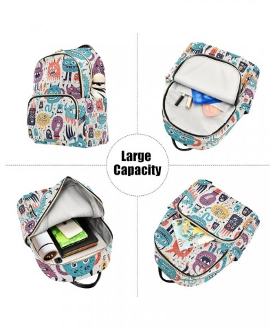 Small Backpack Purse for Women, Cartoon Monsters Travel Bag Casual Daypack Shoulder Bag Medium $15.84 Backpacks