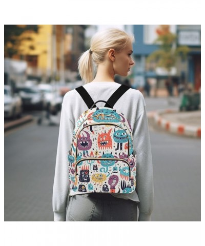 Small Backpack Purse for Women, Cartoon Monsters Travel Bag Casual Daypack Shoulder Bag Medium $15.84 Backpacks