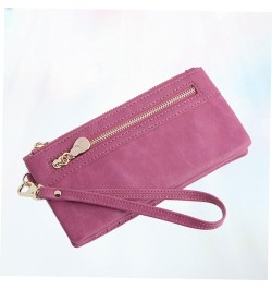 Woman Storage Wallet Ladies Purses Long Wallet Woman Miss Zipper Coin Purse 18.50X9.50X3.00CM Rosy $10.51 Wallets