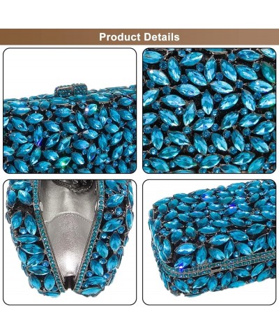 Elegant Women's Evening Bags Shiny Rhinestone Clutch Wedding Shoulder Purses for Party Club Silver $55.47 Evening Bags