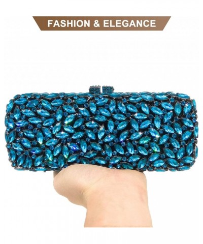 Elegant Women's Evening Bags Shiny Rhinestone Clutch Wedding Shoulder Purses for Party Club Silver $55.47 Evening Bags