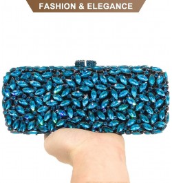 Elegant Women's Evening Bags Shiny Rhinestone Clutch Wedding Shoulder Purses for Party Club Silver $55.47 Evening Bags