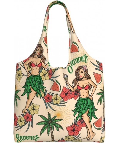 Palm Trees Single Shoulder Commuter Canvas Tote Bags For Women And Men Palm Trees 6 $12.31 Totes