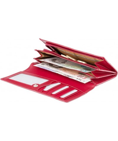 Monza 10 Ladies Large Soft Leather Checkbook Wallet Purse (Red) $21.05 Wallets