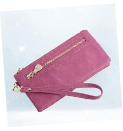 Woman Storage Wallet Ladies Purses Long Wallet Woman Miss Zipper Coin Purse 18.50X9.50X3.00CM Rosy $10.51 Wallets