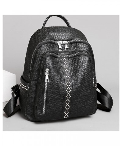 Womens Bagpack Casual Shoulder Bookbag For Fashion women Women Female Travel Large Capacity Backpack 12*10*4inch Black $25.52...