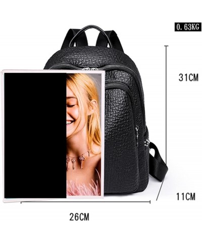 Womens Bagpack Casual Shoulder Bookbag For Fashion women Women Female Travel Large Capacity Backpack 12*10*4inch Black $25.52...