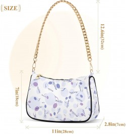 Purple Music Notes Polka Dot Shoulder Bag Purse for Women Tote Handbag with Zipper Closure $16.73 Totes