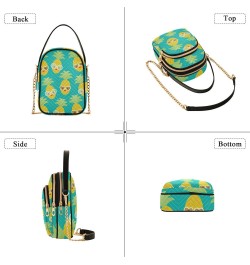 Pineapple Crossbody Bags for Women Cross Body Bags Cell Phone Purse with Chain Strap for Travel Women $12.74 Crossbody Bags