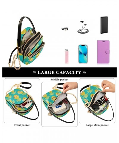 Pineapple Crossbody Bags for Women Cross Body Bags Cell Phone Purse with Chain Strap for Travel Women $12.74 Crossbody Bags