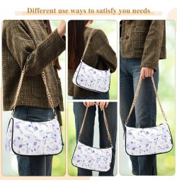 Purple Music Notes Polka Dot Shoulder Bag Purse for Women Tote Handbag with Zipper Closure $16.73 Totes