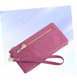 Woman Storage Wallet Ladies Purses Long Wallet Woman Miss Zipper Coin Purse 18.50X9.50X3.00CM Rosy $10.51 Wallets