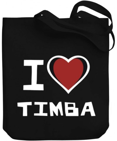 I love Timba Bicolor Heart Canvas Tote Bag 10.5" x 16" x 4 $17.60 Totes