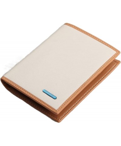 Men's Short Wallet Wallet Men Vertical Multi-Card Position Men's Wallet US Dollar Clip (Color : Horizontal Apricot) Vertical ...