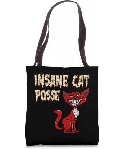 Funny Cat Design Insane Cats Posse Scary Kitten Clown Horror Tote Bag $9.46 Totes