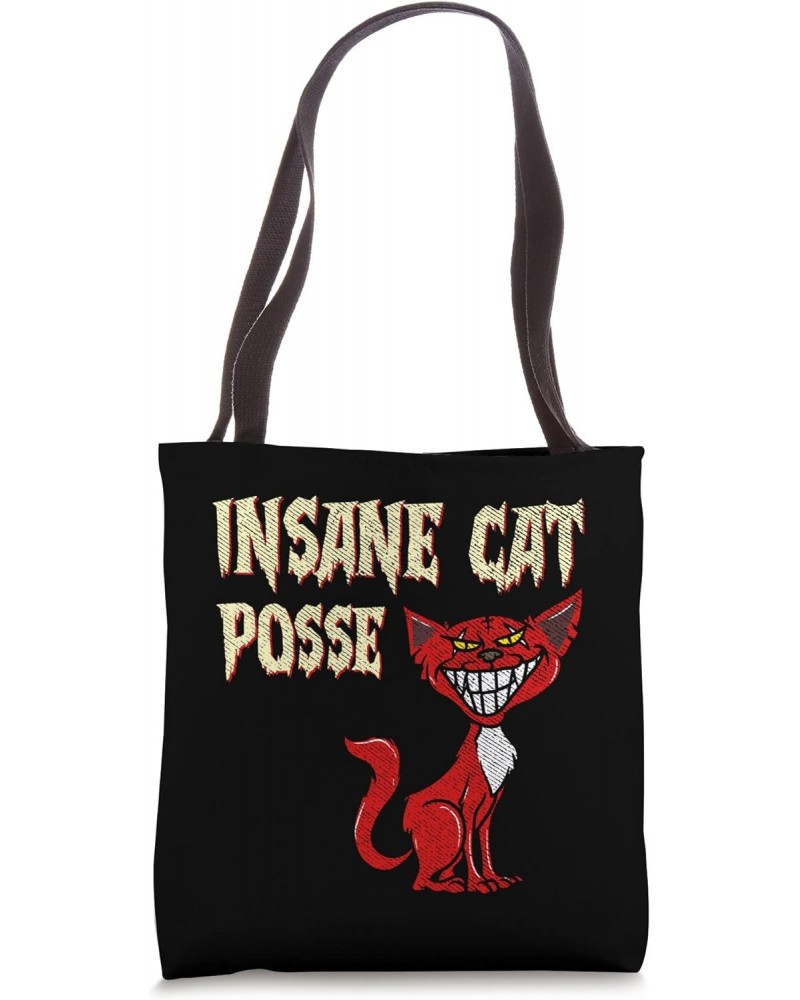 Funny Cat Design Insane Cats Posse Scary Kitten Clown Horror Tote Bag $9.46 Totes