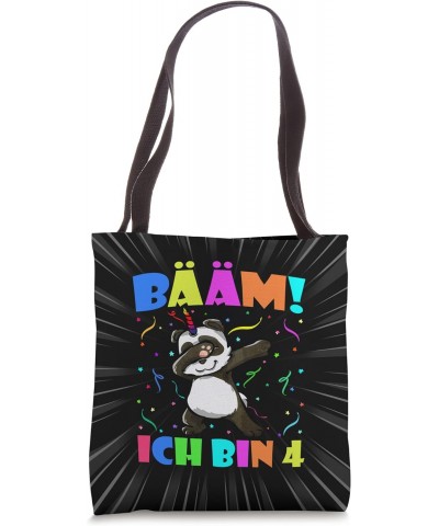 Dabbing Pandicorn - Bääm Ich Bin 4 Kids 4th Birthday Party Tote Bag $13.45 Totes