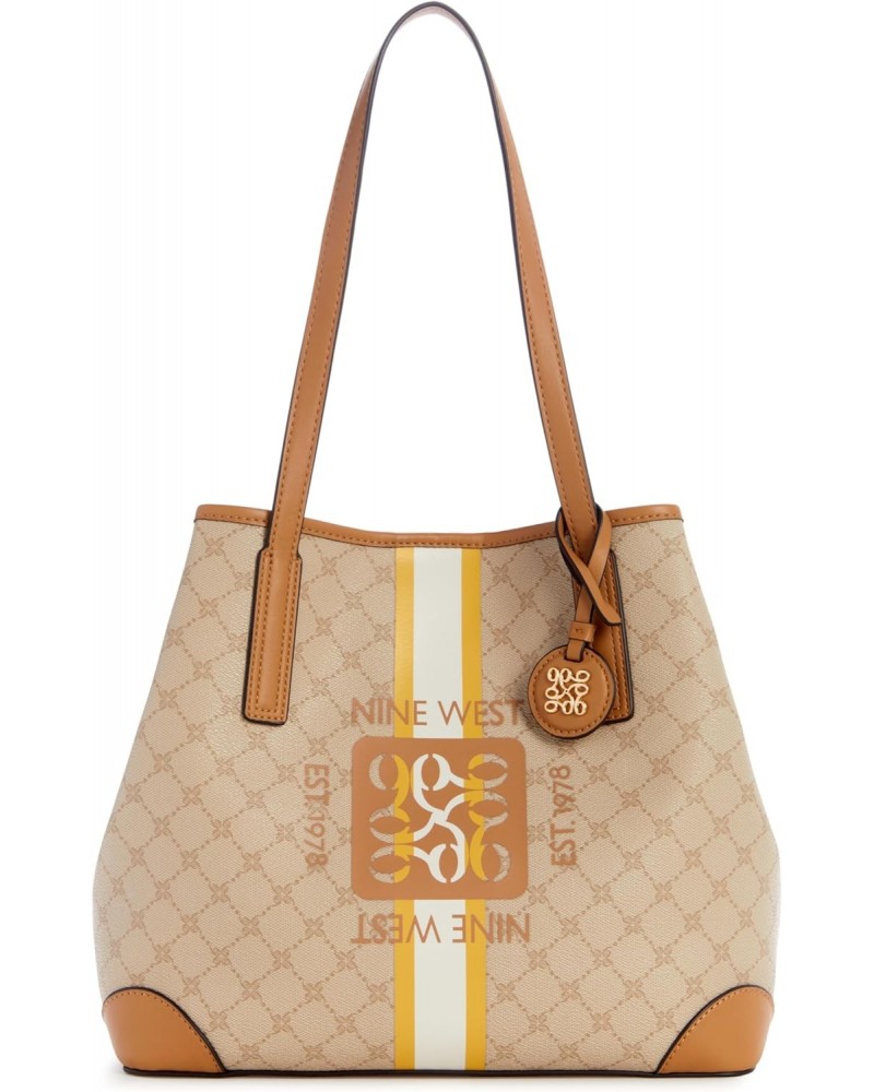 Delaine 2 in 1 Tote, Khaki Logo/Camel $64.65 Handbags