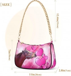 Shoulder Bags for Women Valentine Horse Hobo Tote Handbag Small Clutch Purse with Zipper Closure $15.80 Shoulder Bags