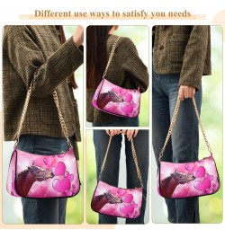 Shoulder Bags for Women Valentine Horse Hobo Tote Handbag Small Clutch Purse with Zipper Closure $15.80 Shoulder Bags