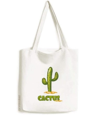 Cactus Succulents Green Potted Tote Canvas Bag Shopping Satchel Casual Handbag $13.95 Totes