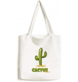 Cactus Succulents Green Potted Tote Canvas Bag Shopping Satchel Casual Handbag $13.95 Totes