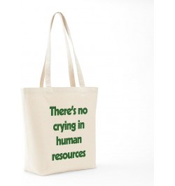 Human Resources/Dream! Tote Bag Natural Canvas Tote Bag, Cloth Shopping Bag There's No Crying in Human Resources Tote Bag $8....