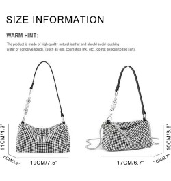 Rhinestone Crossbody Bags for Women Bling Crystal Purse Glitter Chain Handbag Sparkly Evening Clutch for Party Prom Wedding (...