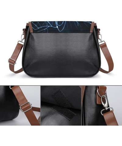 Women's Crossbody Bags Leather Satchel Printed Casual Shoulder Messenger Bags Motorcycle Racing Color10 $20.50 Hobo Bags