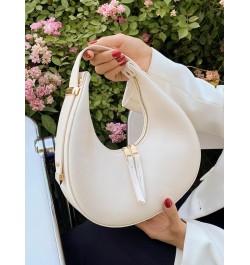 Women's PU Leather Adjustable Hobo Bag Zip Up Shoulder Bag Clutch Purse White $12.40 Hobo Bags