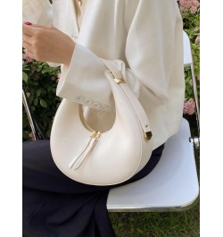 Women's PU Leather Adjustable Hobo Bag Zip Up Shoulder Bag Clutch Purse White $12.40 Hobo Bags