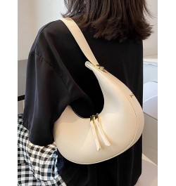 Women's PU Leather Adjustable Hobo Bag Zip Up Shoulder Bag Clutch Purse White $12.40 Hobo Bags