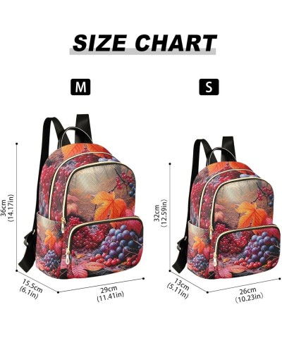 Fruit under an Orchard Girls Fashion Backpack, Travel Backpack with Luggage Strap, Womens Travel Backpack, S Autumn Leaves an...