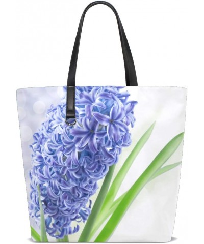 Beautiful Hyacinth Flower Spring Perfume Tote Bag Purse shoulder Bag for Women Girls $18.47 Shoulder Bags