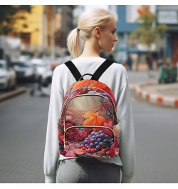 Fruit under an Orchard Girls Fashion Backpack, Travel Backpack with Luggage Strap, Womens Travel Backpack, S Autumn Leaves an...