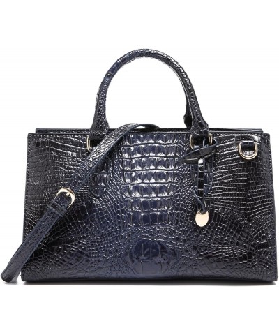 Crocodile Pattern Gradient Top Handle Satchel Large Capacity Tote Bag Casual Versatile Commuter Bag 1-royal Blue $24.19 Totes