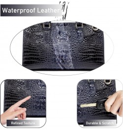 Crocodile Pattern Gradient Top Handle Satchel Large Capacity Tote Bag Casual Versatile Commuter Bag 1-royal Blue $24.19 Totes