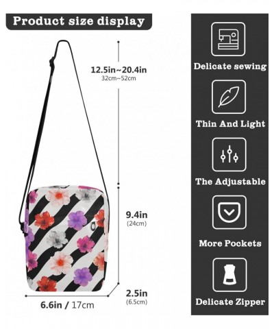 Crossbody Phone Bag Geometric Stripes Color Flowers Small Messenger Shoulder Bag Cash Handbag Wallet Purse(238br3a) $10.78 Cr...